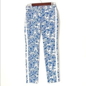 Lilly Pulitzer Kelly skinny ankle pant fox print